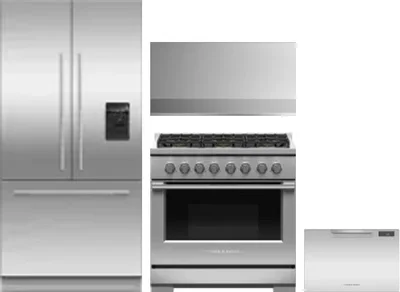 4 Piece Package Includes Refrigerator, Range, Hood And Dishwasher